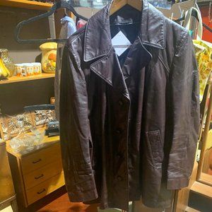 Vintage 3/4 length genuine leather jacket -Woodwards "The Reggie Dunlop" edition